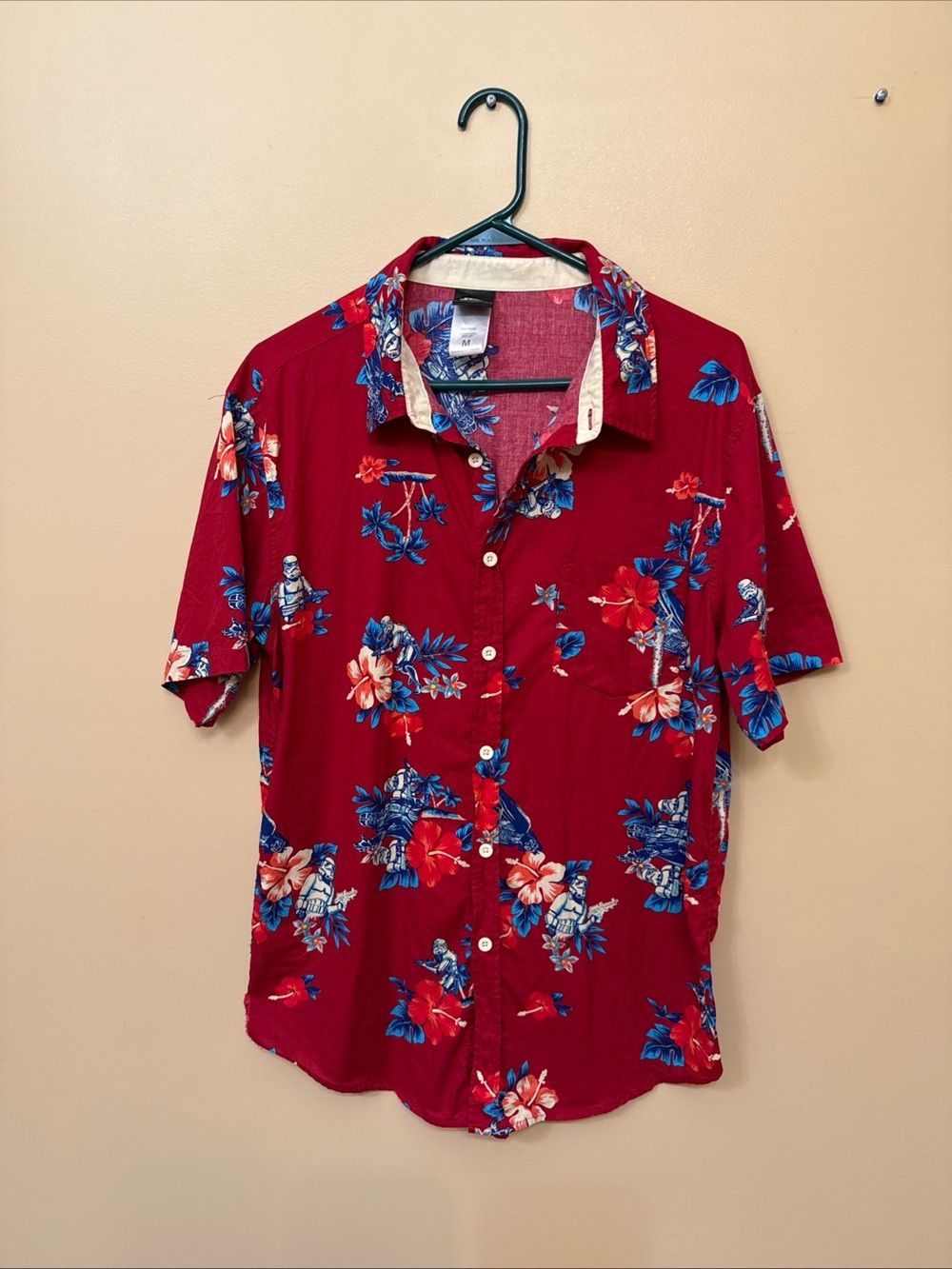 Star Wars Red Floral Button-Down Shirt
